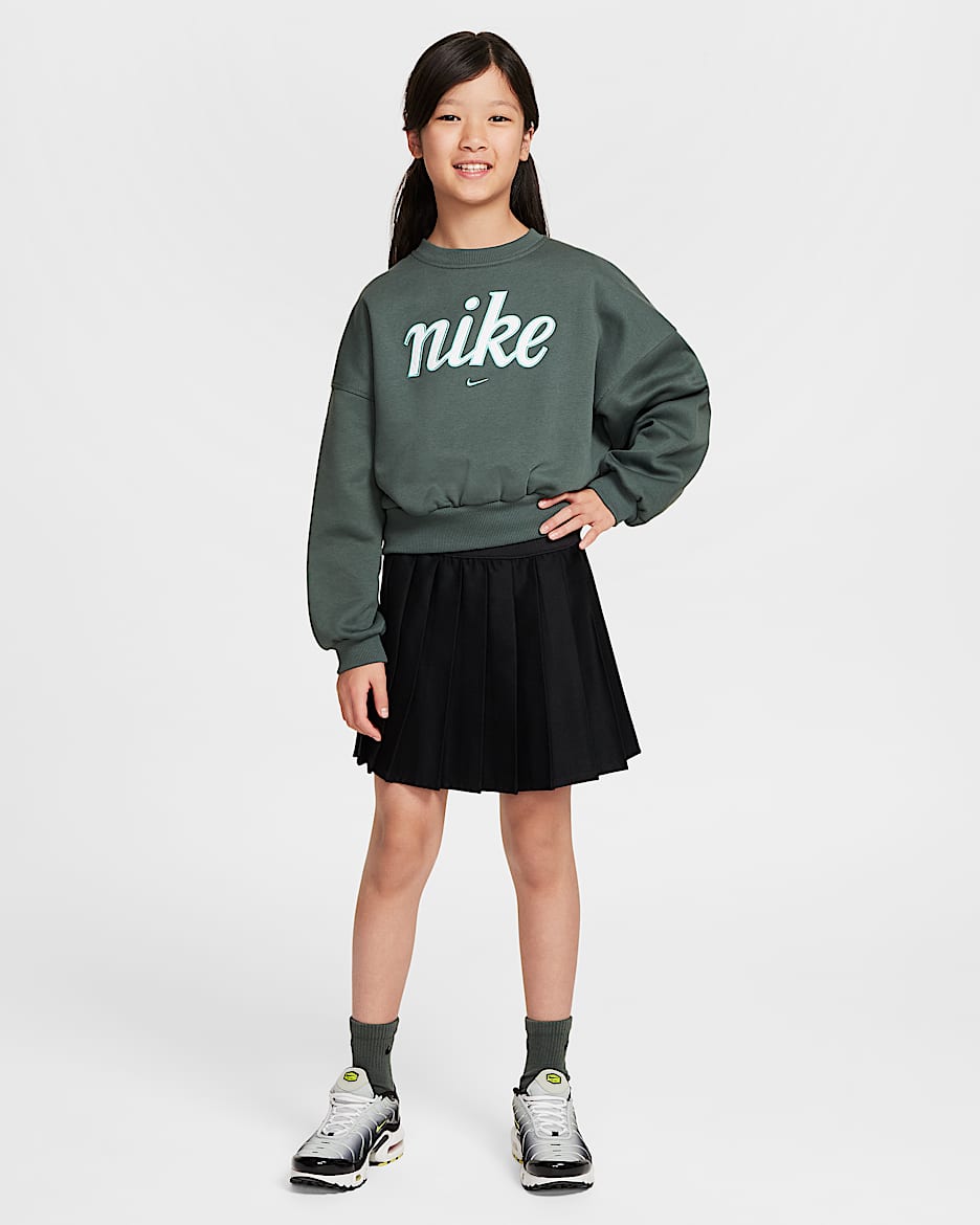 Nike Sportswear Club Fleece Girls Boxy Crew Neck Sweatshirt